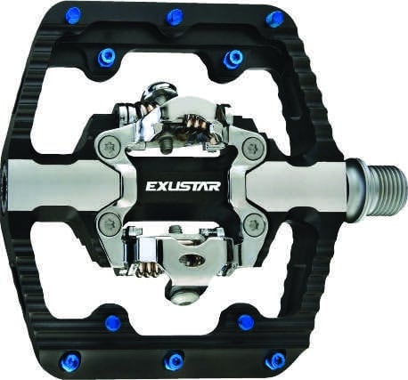 PEDAL CLIPLESS SPD DBL SIDE W/PLATFORM BLK EXUSTAR PM-823