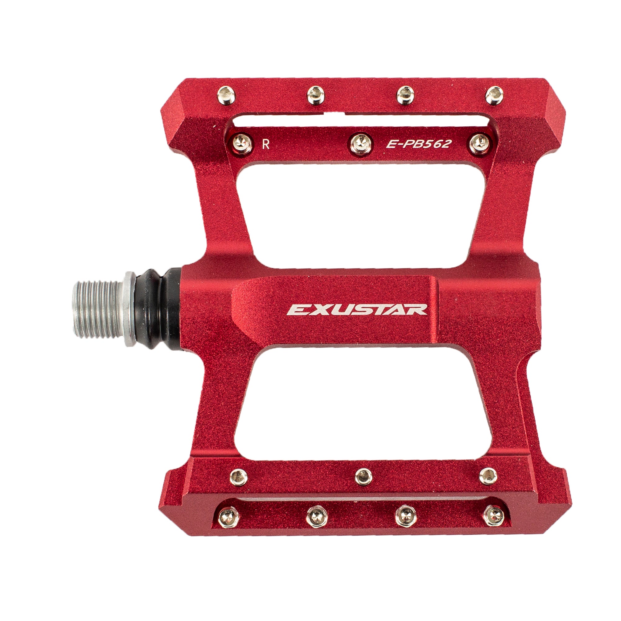 Pedal Platform BMX CNC Body W/Grip Pins Sealed Red Exustar