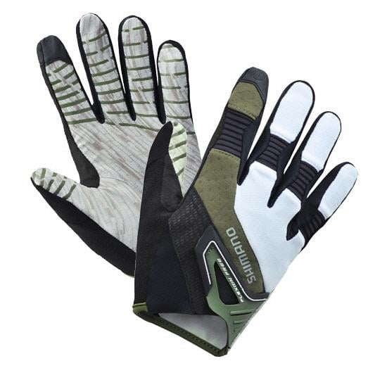 Shimano Trail Gloves Long Fingers White/Olive