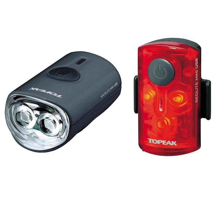 Topeak Mini USB Combo Front Rear Light Set TMS080
