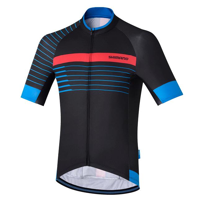 Shimano Breakaway Print Jersey Short Sleeves Black Blue