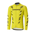 Shimano Thermal Print Long Sleeve Jersey-Lime Yellow