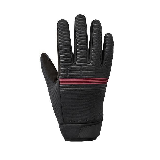 Shimano Windbreak Thermal Reflective Gloves-Red