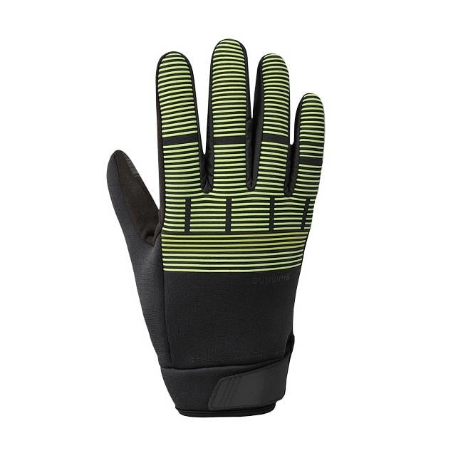 Shimano Windbreak Thermal Reflective Gloves-Neon Yellow