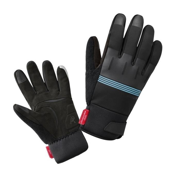 Shimano Windstopper Thermal Reflective Gloves-Black/Blue