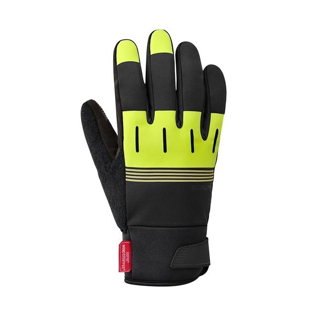 Shimano Windstopper Thermal Reflective Gloves-Neon Yellow
