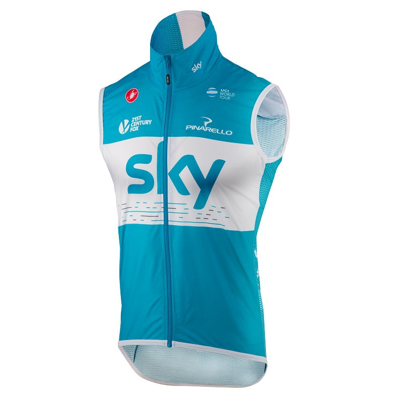 Castelli Pro Light Wind Vest, Team Sky Sky Blue