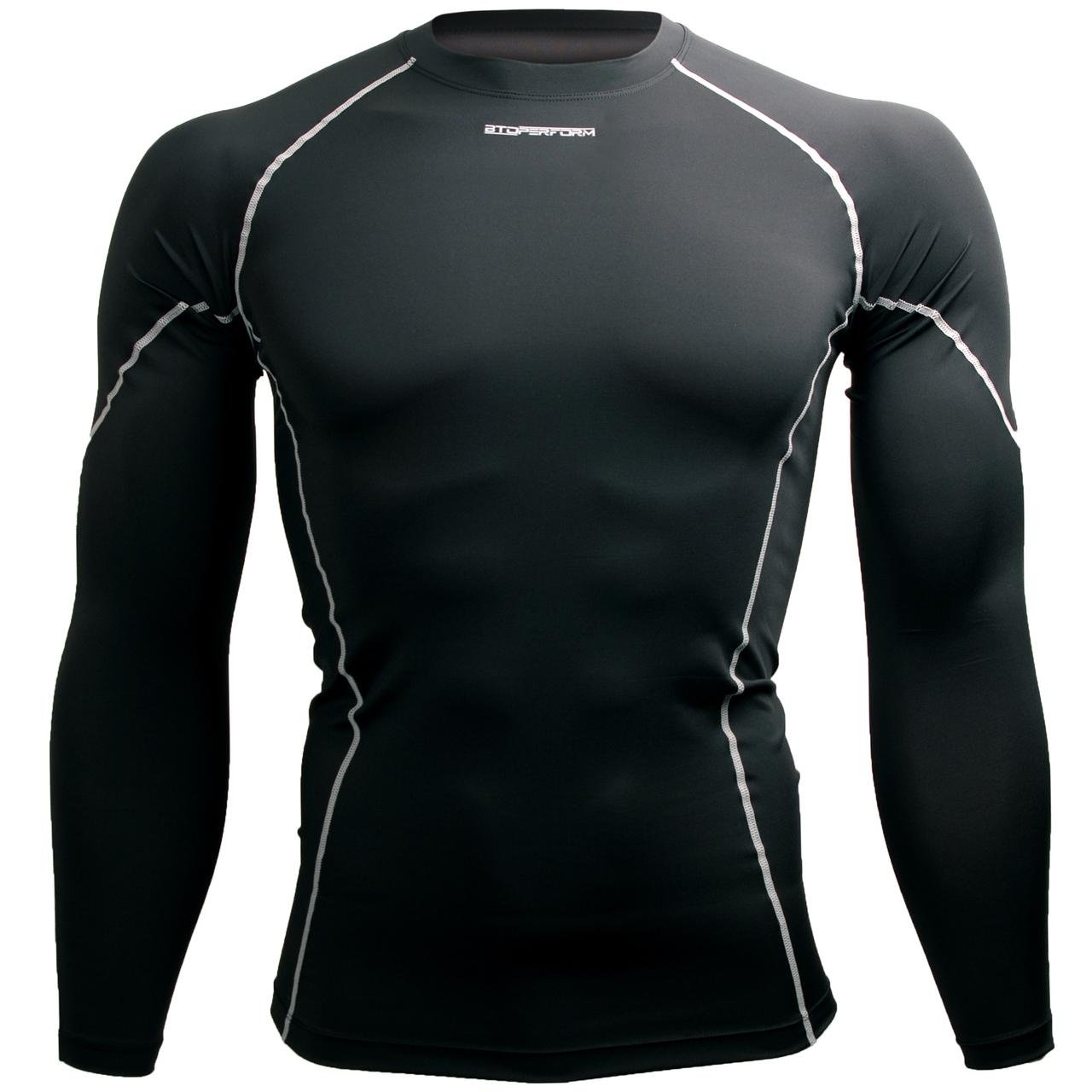 Btoperform Basic Base Layer Compression MMA Sport Jersey Grey Line