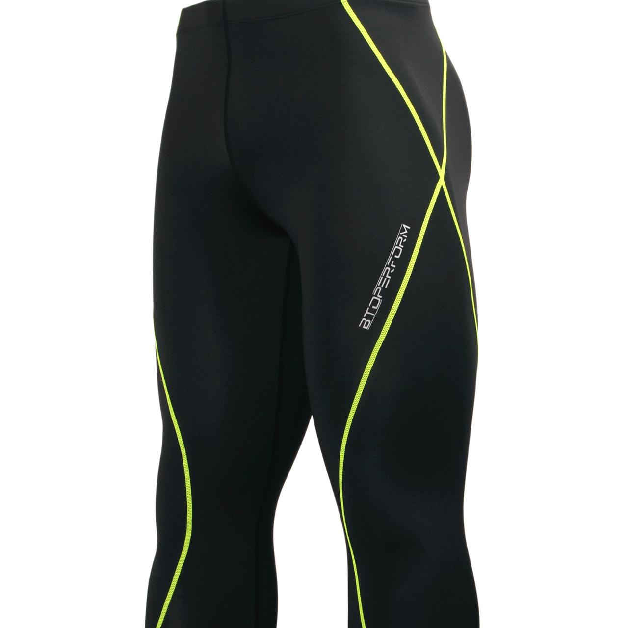 Btoperform Basic BaseLayer Compression MMA Sport Bottom Green Line