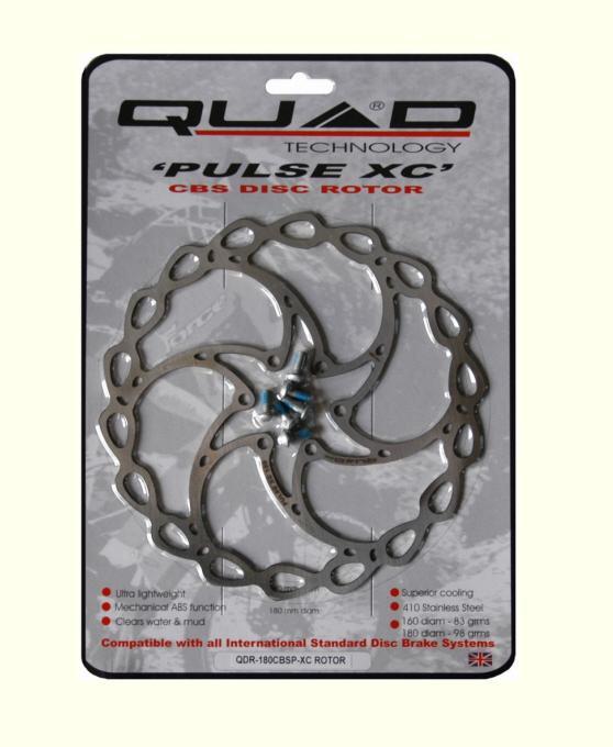 Quad Pulse XC Mountain Bike Disc Brake Rotor 180mm
