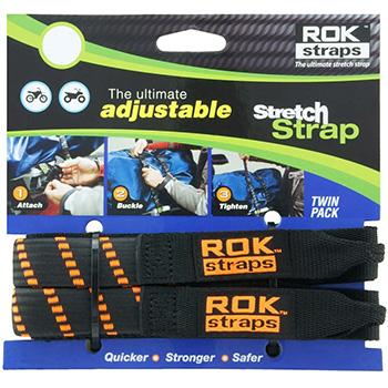 ROK ADJUSTABLE STRETCH STRAP 12"-42" BLACK / ORANGE
