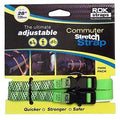 ROK COMMUTER STRETCH STRAP 12"-28" GREEN REFLECTIVE