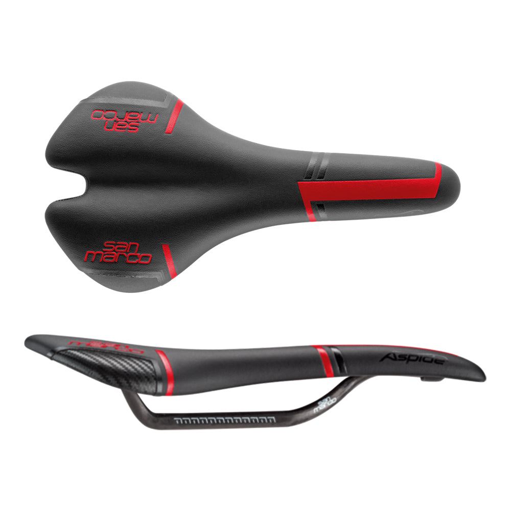 Saddle San Marco Aspide Racing Open Wide Black/Red