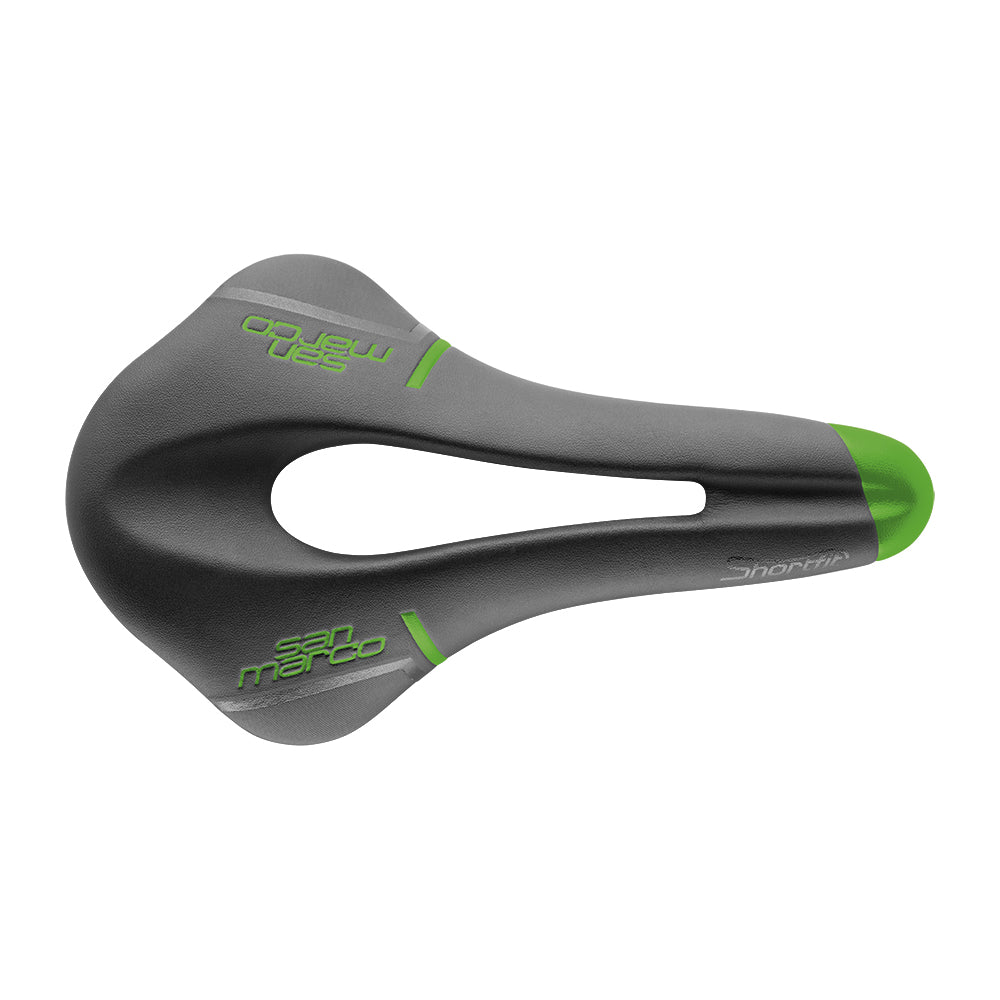 Selle SanMarco Saddle Shortfit Racing Open Blk/Green light