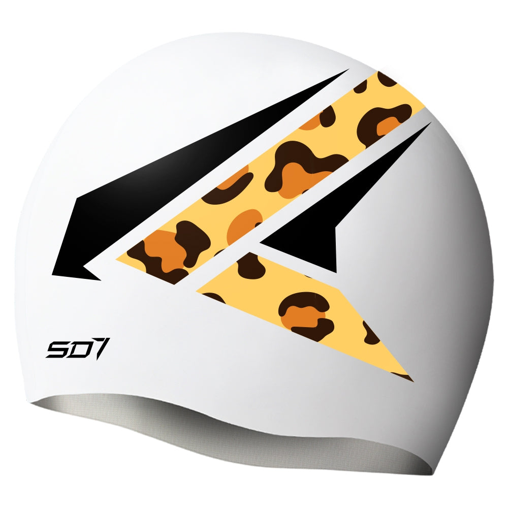SD Eagle White Silicon Swimming Cap