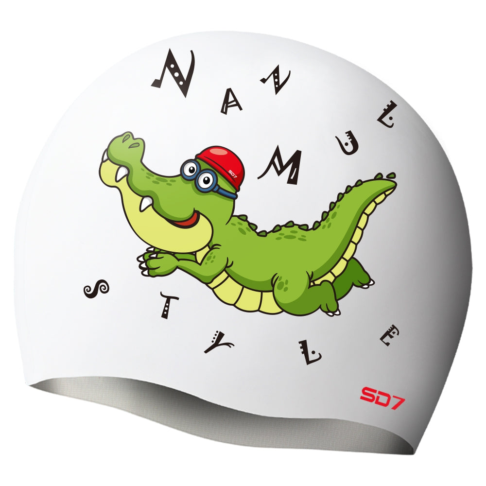 SD Crocodile Silicon Swimming Cap