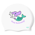 Swim-hero SD7 Silicone Simming Cap Swimming Mermaid White SGL-CA363