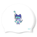 SD Snokel Cat White Silicon Swimming Cap