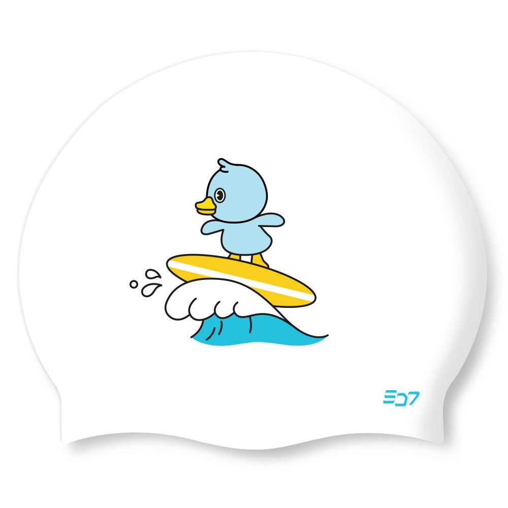 SD Suffing Sdock White Silicon Swimming Cap