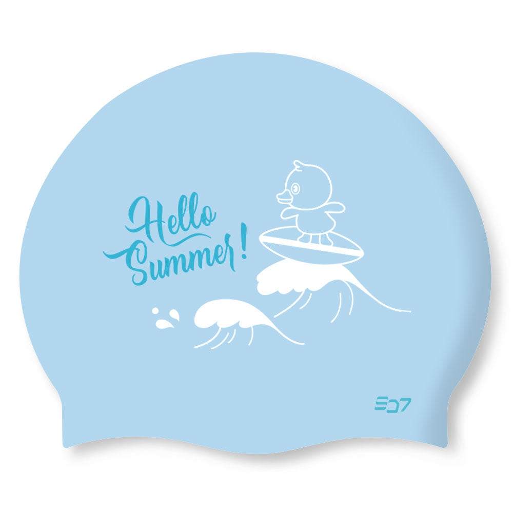 Swim-hero SD7 Silicone Water Proof Swimming Cap Blue