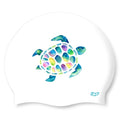Swim-hero SD7 Silicone Swimming Cap Turtle Rainbow White