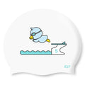 Swim-hero Silicone Swimming Cap White SGL-CA451