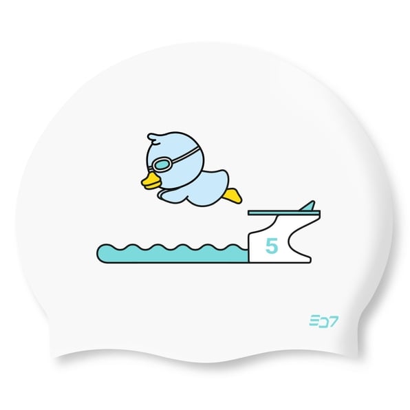 Swim-hero Silicone Swimming Cap White SGL-CA451