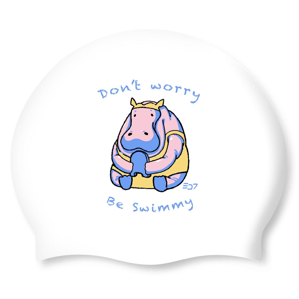 Swim-hero SD7 Silicone Swimming Cap White SGL-CA464