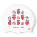 Swim-hero SD7 Silicone Swimming Cap Strawberry Cake White SGL-CA477