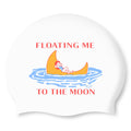 Swim-hero SD7 Floating Moon Silicone Swimming Cap White
