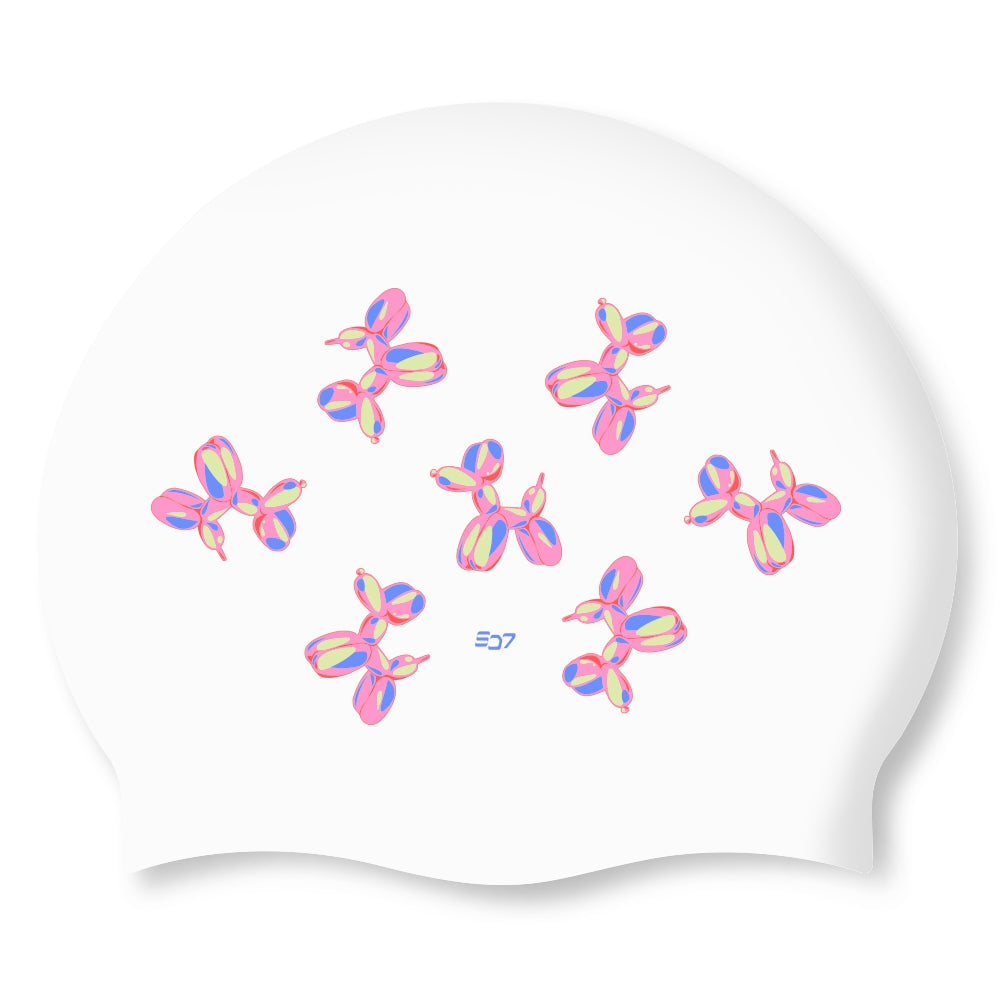 Swim-hero SD7 Doggy Silicone Swimming Cap Pink