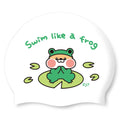 Swim-hero SD7 Silicone Swimming Cap Frog White SGL-CA561