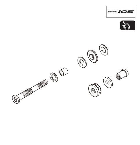 Shimano BR-5600 Brake Pivot Front 12.5mm Y8DU98030