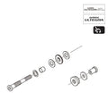 Shimano BR-6600 Brake Pivot Set Rear 12.5mm Y8F598060