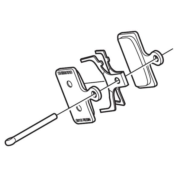 Shimano BR-M666 Resin Pads G01s Spring Y8KA98010