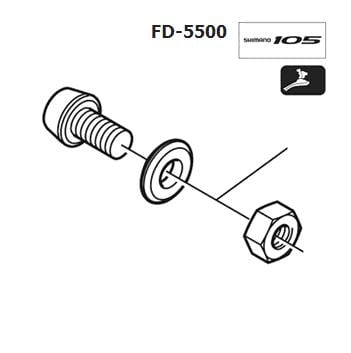 Shimano FD-5500 Cable fixing bolt Y59G98010