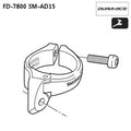 Shimano FD-7800 SM-AD15 clamp band 34.9mm Y5HX98060
