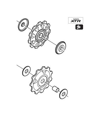Shimano Pulley Set XTR RD-M970 Y5VW98100
