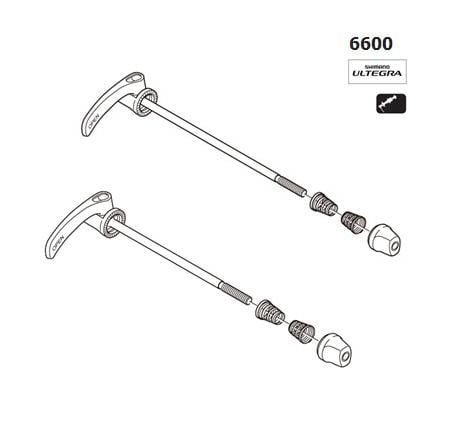 Shimano R6600 Ultegra QR set F:Y26A98010 R:Y3C998010