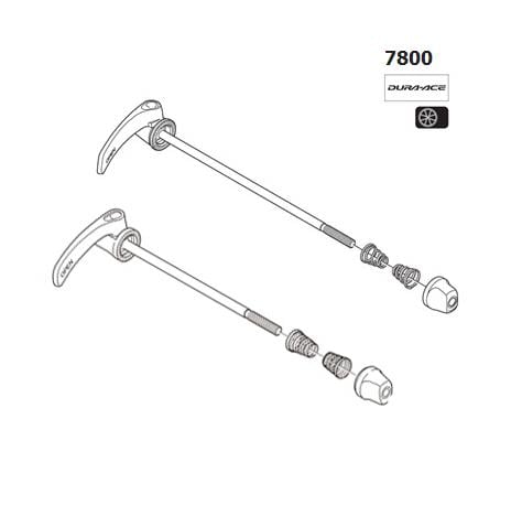 Shimano R7800 duraace qr lever set F-Y25R98010 R-Y3B990100