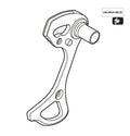 Shimano RD-7800 Right Plate SS Y5V598060