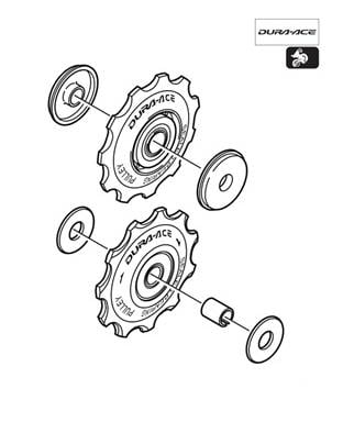 Shimano RD-7800 Tension Guide Pulley Set Y5V598150