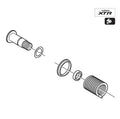 Shimano RD-M970 Plate Axle Assembly Y5VW98040