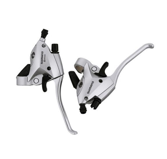 Shimano Sora ST-R221 Flat Bar Dual Lever Set 2x8sp Silver