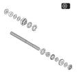 Shimano WH-M565-R Complete Axle Y4C698060