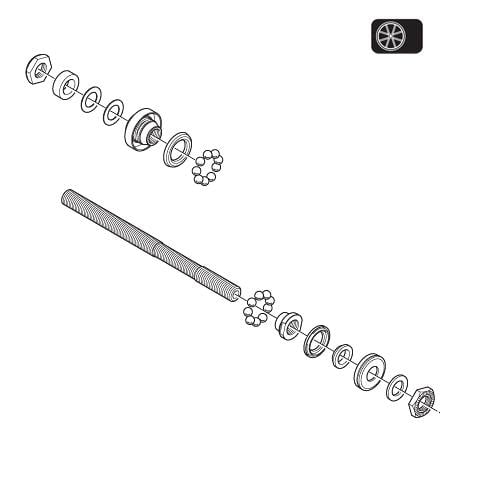 Shimano WH-M565-R Complete Axle Y4C698060