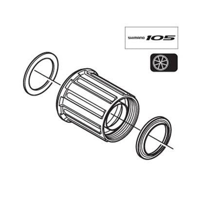Shimano WH-R560-R Complete Freewheel Body Y4C498090