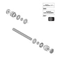 Shimano WH-R601-F Complete Hub Axle Y4CF98010