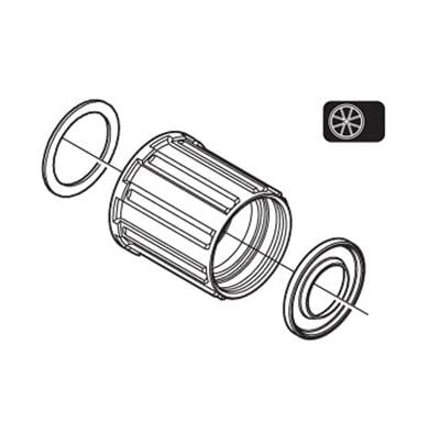 Shimano WH-RS10-R Complete Freewheel Body Y4DV98110