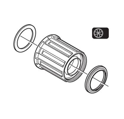 Shimano WH-T560 Freewheel Body Y4CA98050